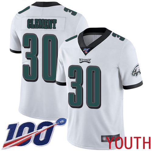 Youth Philadelphia Eagles #30 Corey Clement White Vapor Untouchable NFL Jersey Limited Player Season